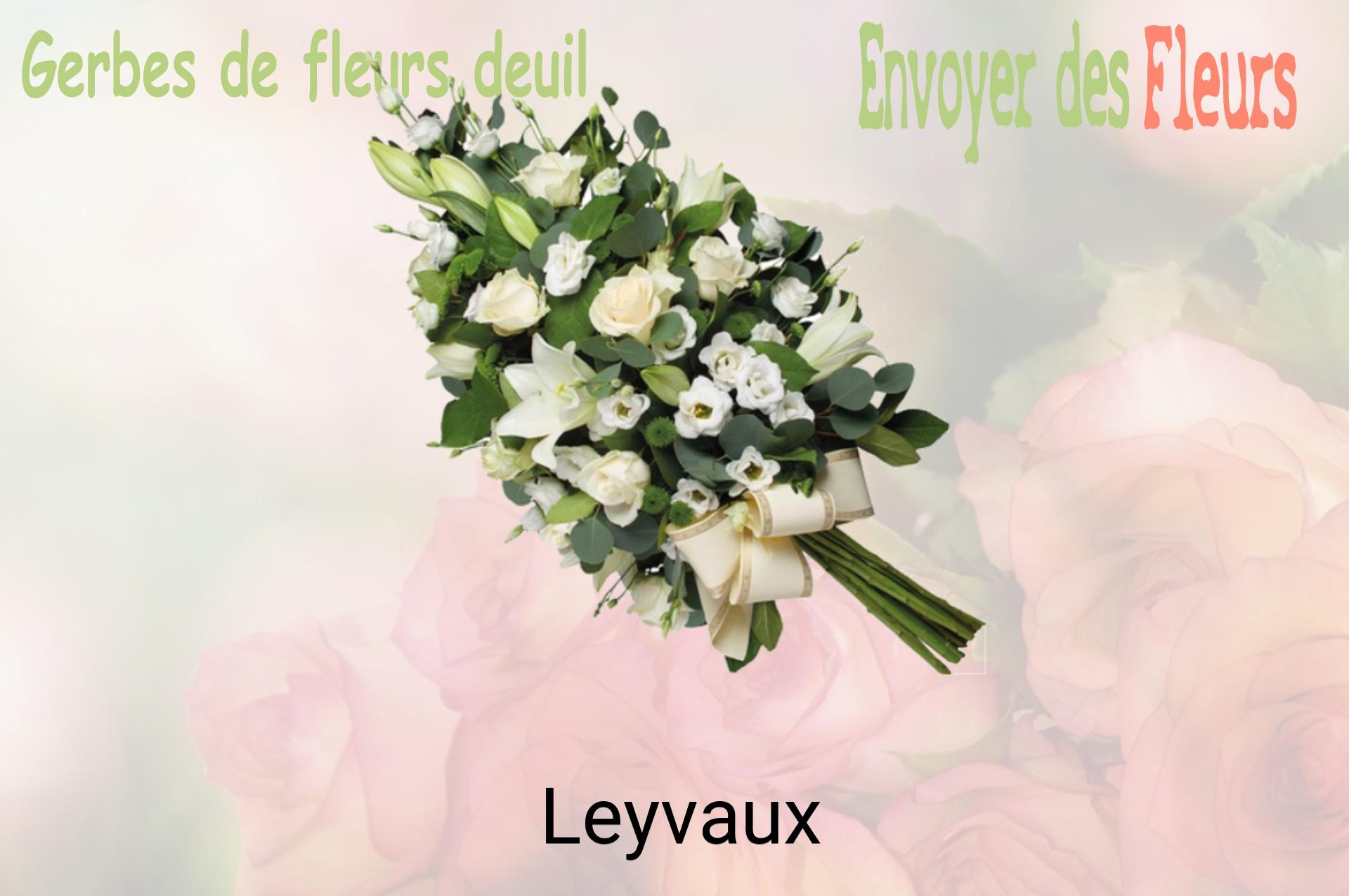 Gerbe de fleurs de deuil livrée à Leyvaux
